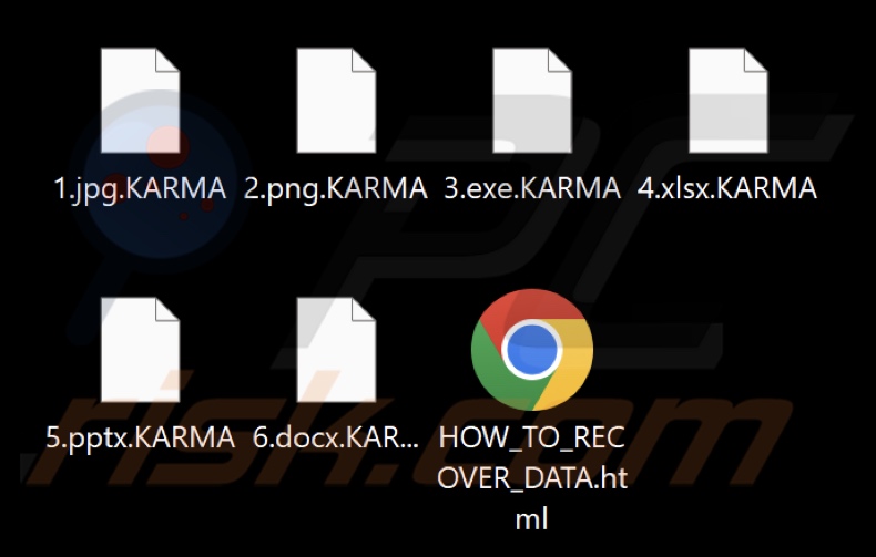 Archivos cifrados por el ransomware Karma (MedusaLocker) (extensión .KARMA)