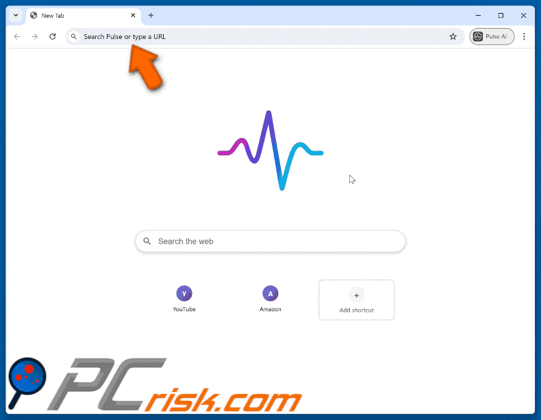 Aspecto de Pulse redirigiendo a través de mypulsehome.com a Yahoo (GIF)