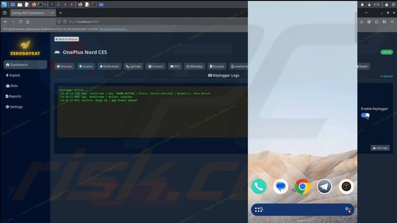 ZeroDayRAT android malware