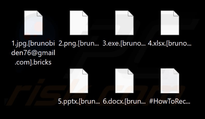 Archivos cifrados por el ransomware Bricks (extensión .bricks)