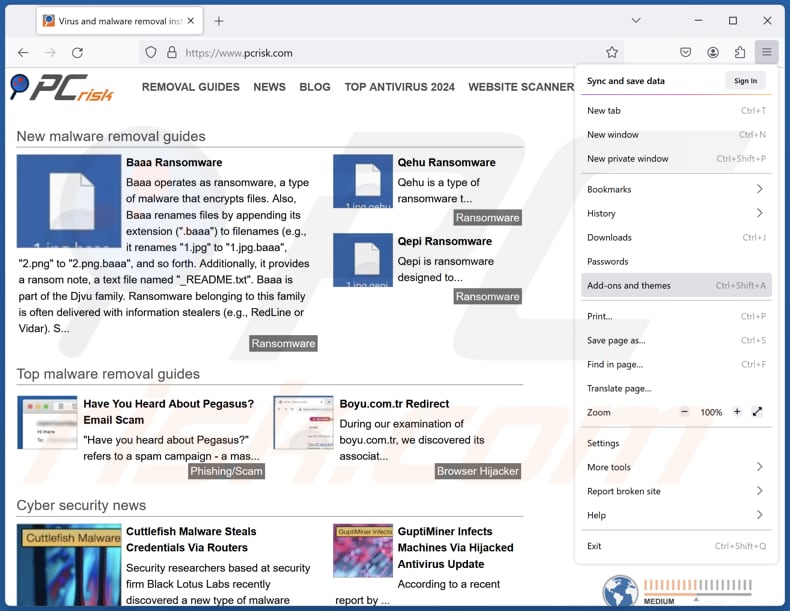 Cómo eliminar la extensión «Fake Google Docs Offline» de Mozilla Firefox 1