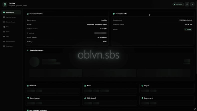 Oblivion RAT fuente del panel (iverify.io)