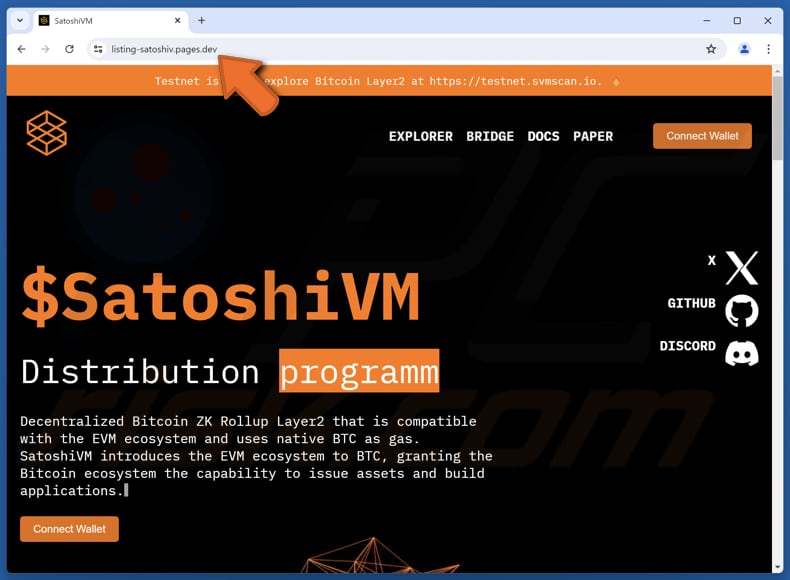 SatoshiVM Distribution Program estafa