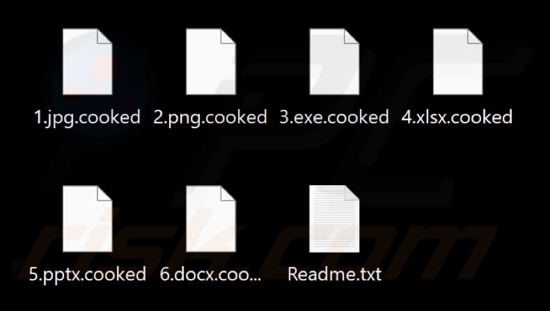 Archivos cifrados por el ransomware Cooked (extensión .cooked)