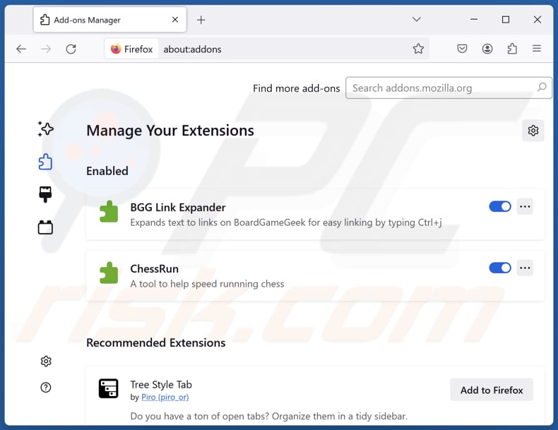 Eliminando extensiones de Mozilla Firefox relacionadas con mightytechy.com