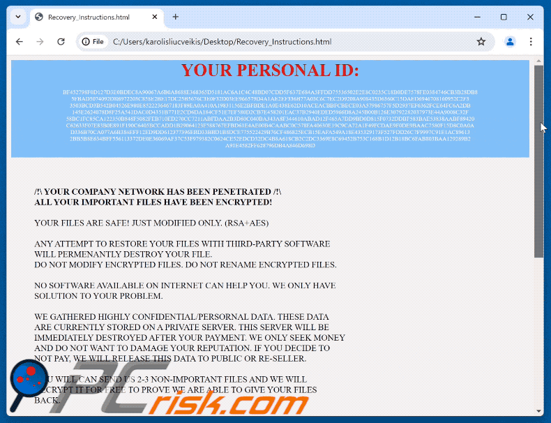Nota de rescate del ransomware Net (Recovery_Instructions.html) gif