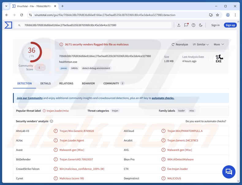 Malware PhantomPulse