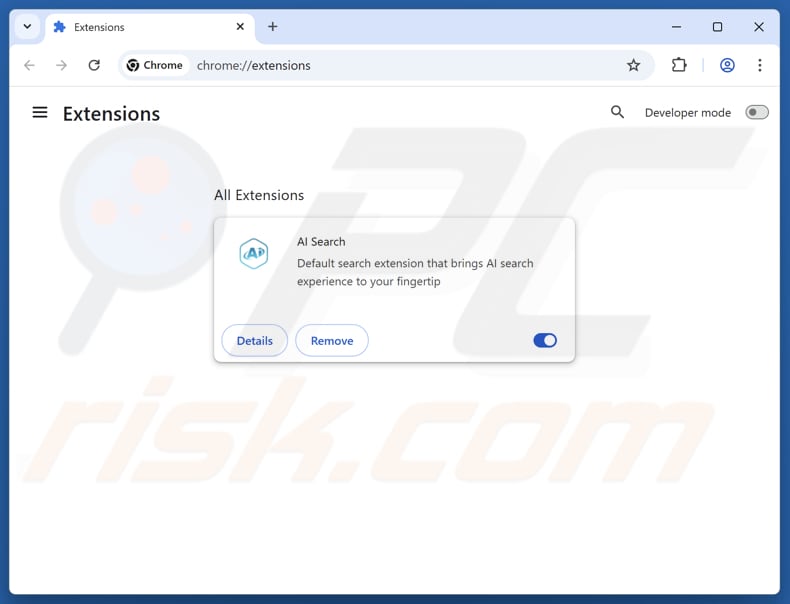 Eliminando extensiones de Google Chrome relacionadas con aisearchapp.net