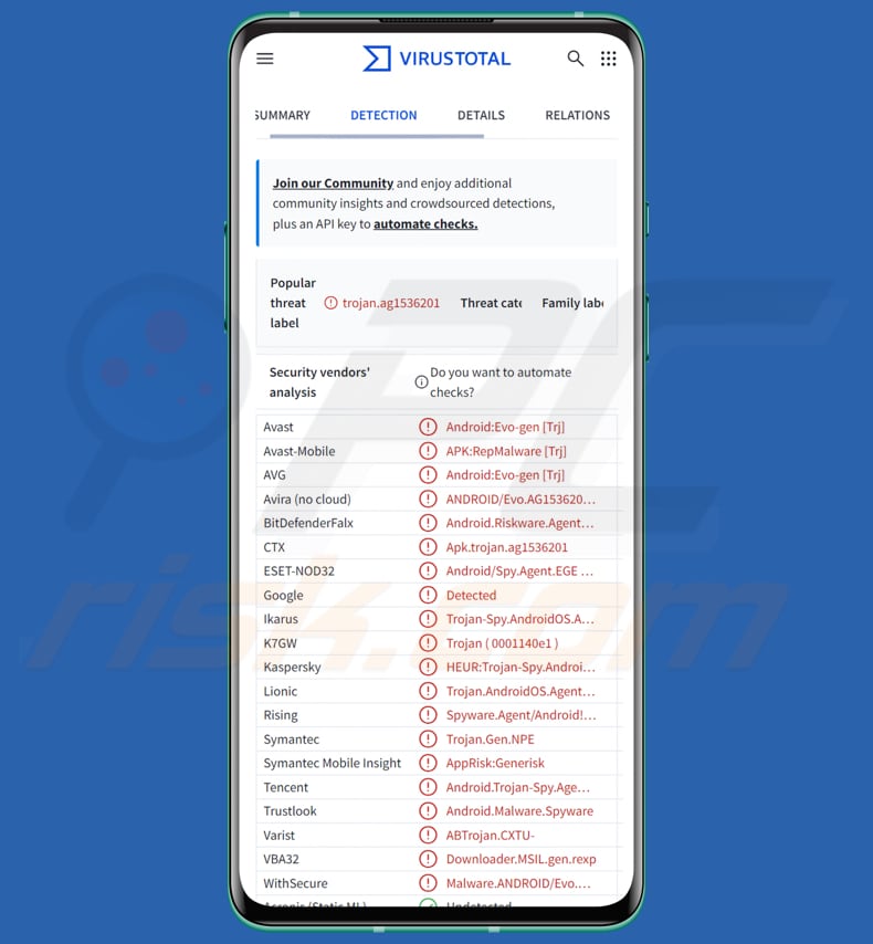 BirdCall malware para android