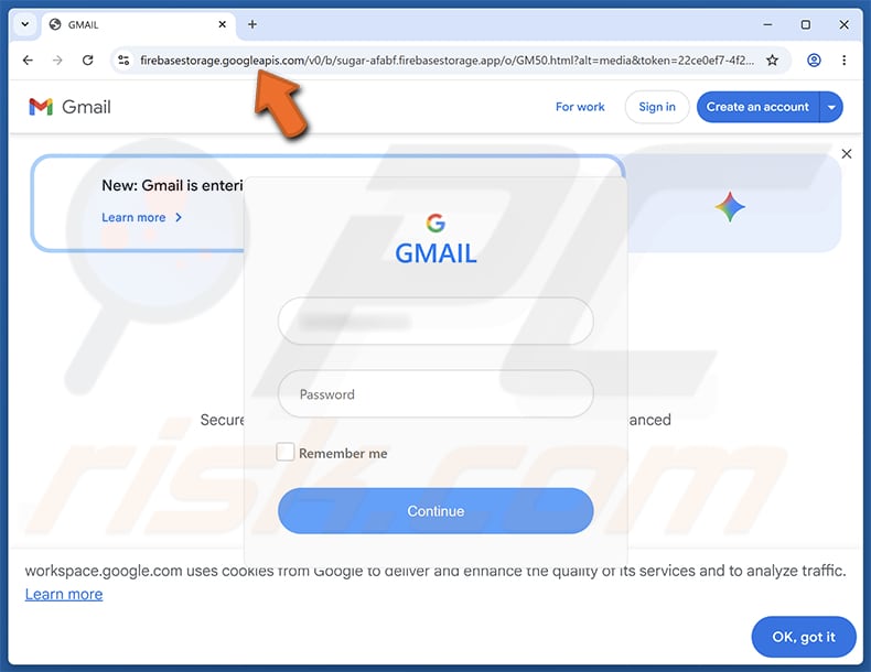 Sitio web falso de la estafa por correo electrónico Domain SPF Server Error