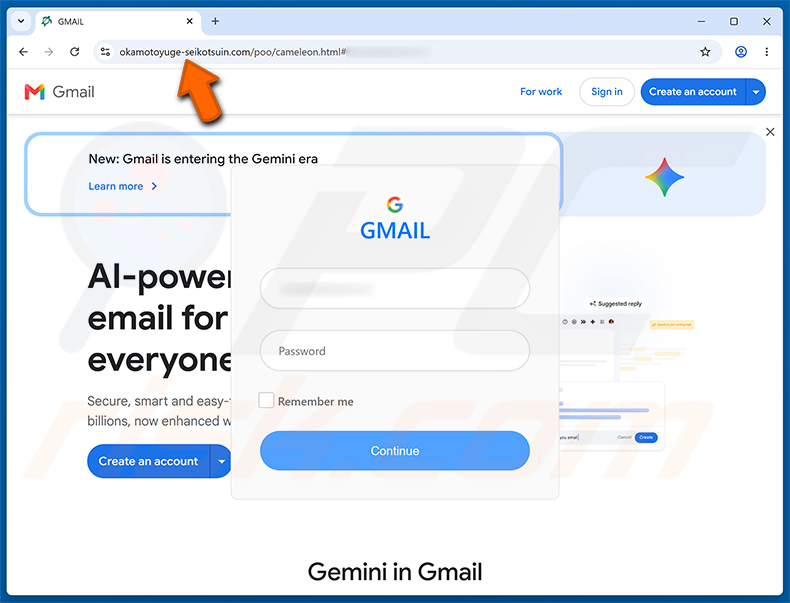 Página de phishing de la estafa Dropbox Service Usage Reminder