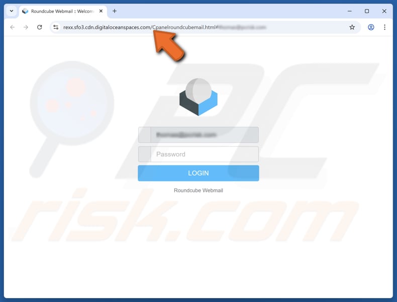 Sitio web de inicio de sesión falso de la estafa Email Deliverability Alert