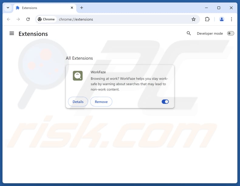 Eliminando extensiones de Google Chrome relacionadas con myworkfaze.com