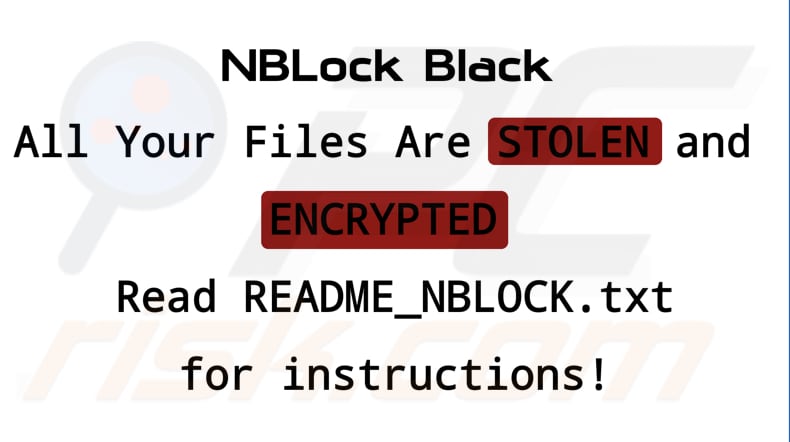 Fondo de escritorio del ransomware NBLock Black