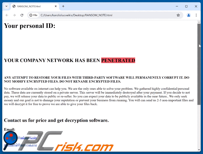Nota de rescate del ransomware Rex en formato GIF (RANSOM_NOTE.html)