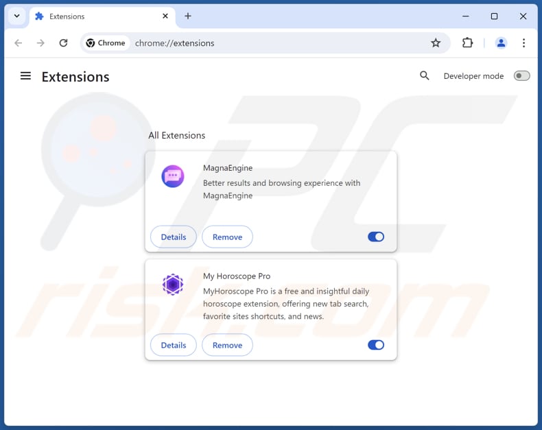 Eliminar extensiones fraudulentas de Google Chrome paso 2