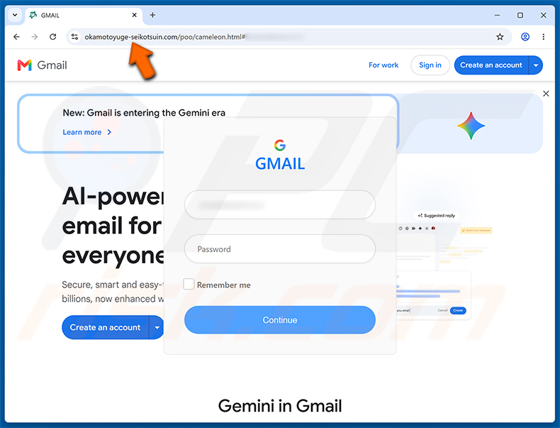 Página de phishing Your Microsoft Outlook Email Client Is Outdated - okamotoyuge-seikotsuin[.]com