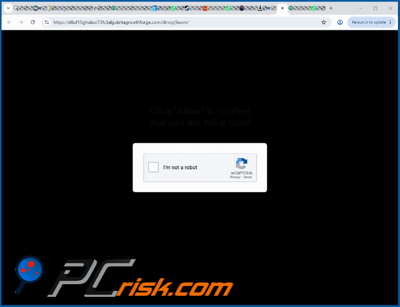 apariencia del sitio web deltagrowthforge[.]com (GIF)