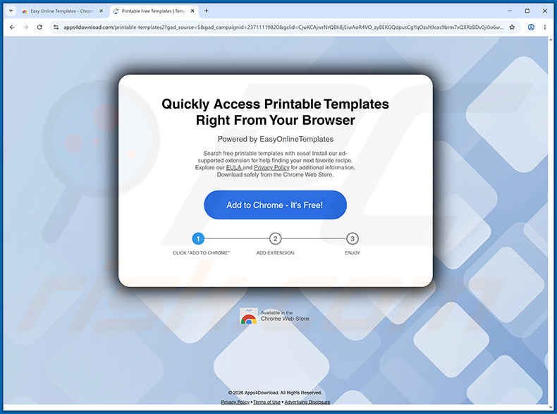 Sitio web de promoción de Easy Online Templates
