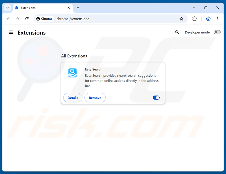 Eliminando extensiones de Google Chrome relacionadas con easysearching.net