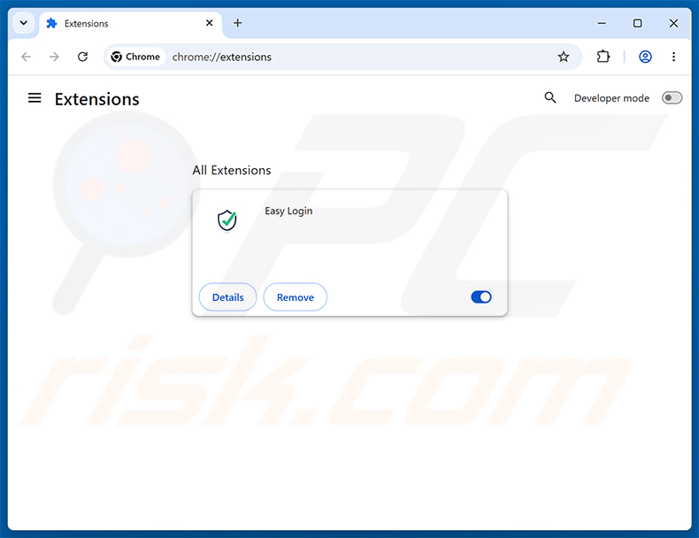 Eliminar las extensiones de Google Chrome relacionadas con Easy Login (loginonlineapp.com)