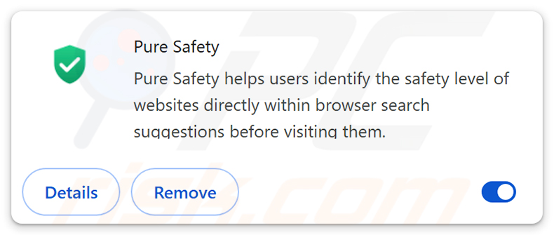 Secuestrador de navegador Pure Safety (pureextension.net)
