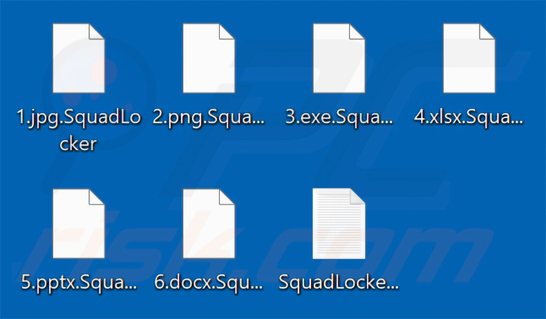Archivos cifrados por el ransomware SquadLocker (extensión .SquadLocker)