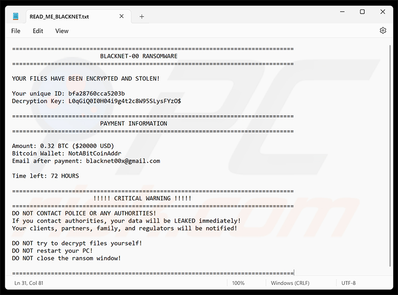 Nota de rescate del ransomware BLACKNET (READ_ME_BLACKNET.txt)