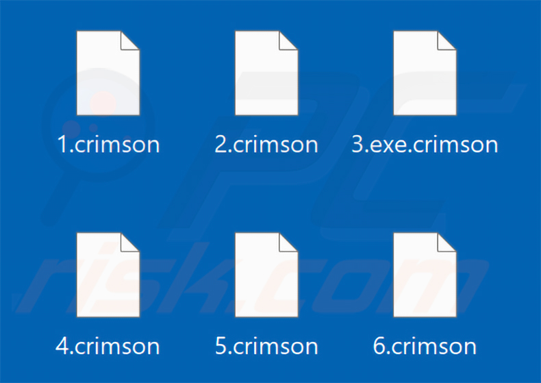 Archivos cifrados por el ransomware CRIMSON (extensión .crimson)