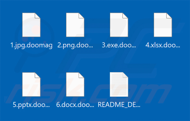 Archivos cifrados por el ransomware Doommageddon (extensión .doomag)