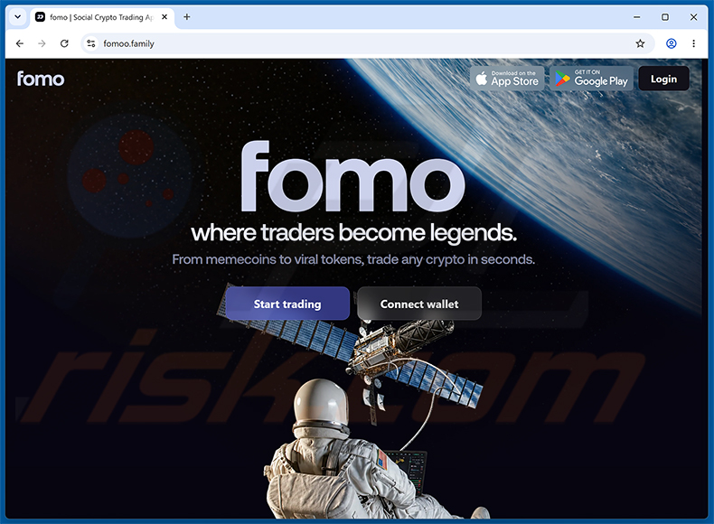 Estafa de la plataforma de trading falsa Fomo