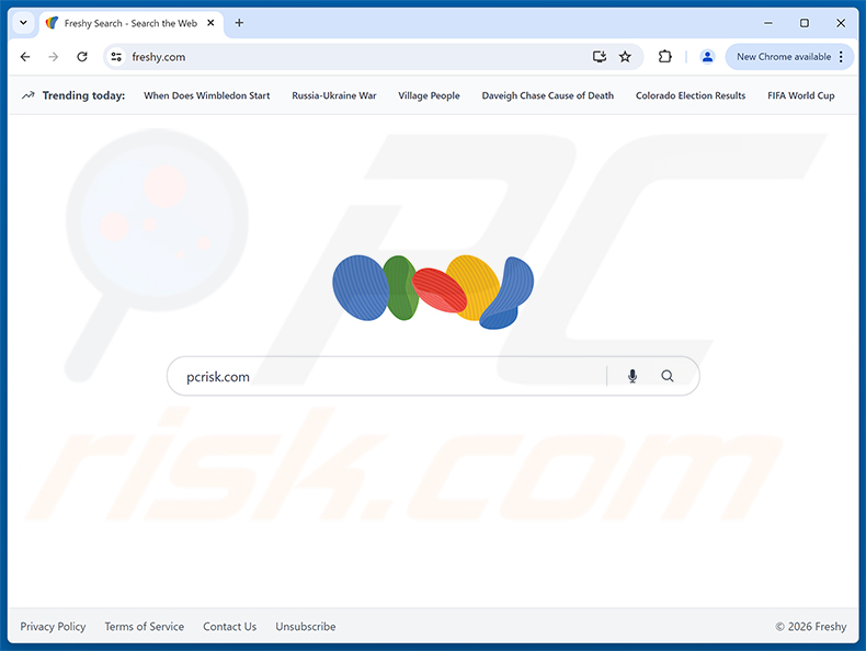 Secuestrador de navegador Freshy Search (freshy.com)