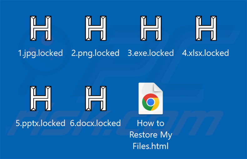 Archivos cifrados por el ransomware HYFLOCK (extensión .locked)
