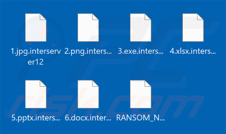 Archivos cifrados por el ransomware InterServer (extensión .interserver12)