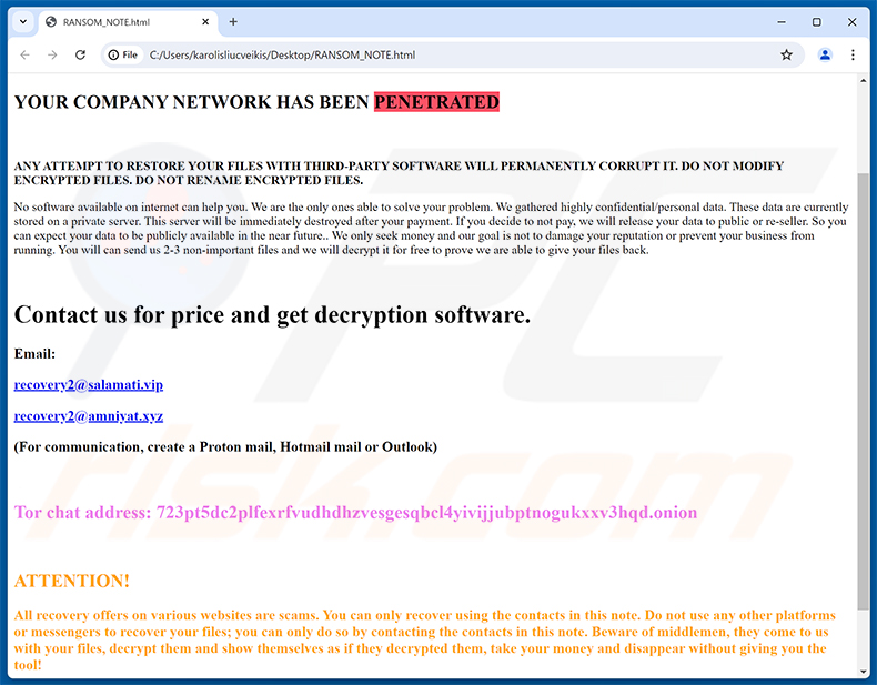 Nota de rescate del ransomware InterServer (RANSOM_NOTE.html)