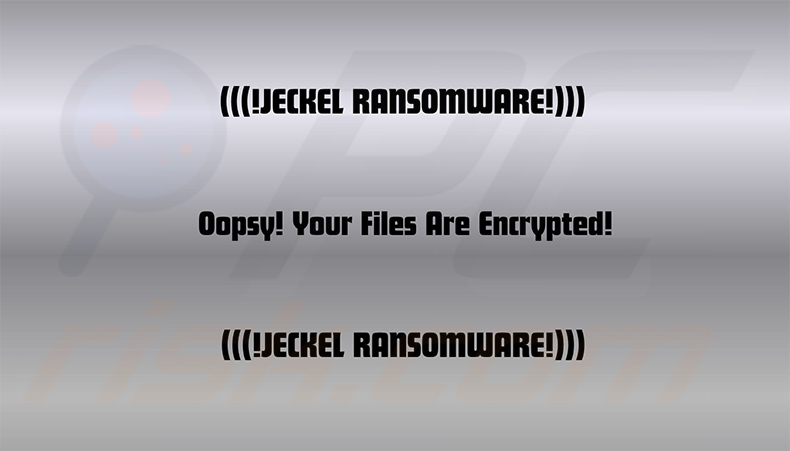 Fondo de escritorio del ransomware Jeckel