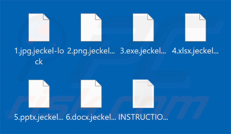 Archivos cifrados por el ransomware Jeckel (extensión .jeckel-lock)
