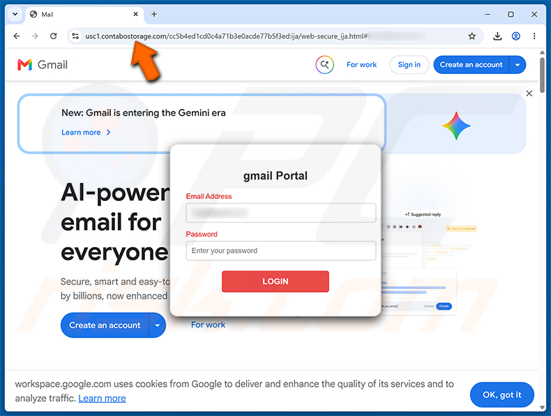 Página de phishing New Device Signed In To Your Account