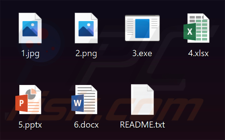 Archivos cifrados por el ransomware NoMatter (sin extensión añadida)