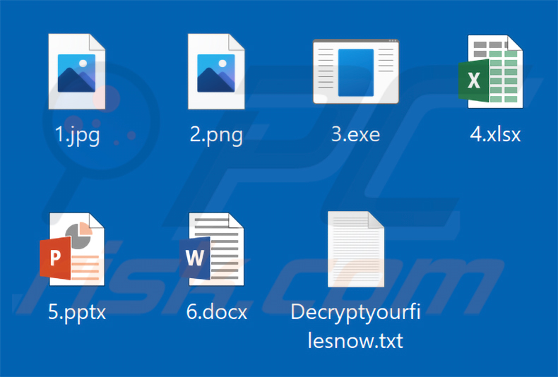 Archivos cifrados por el ransomware TuakTOX (no se agrega extensión)