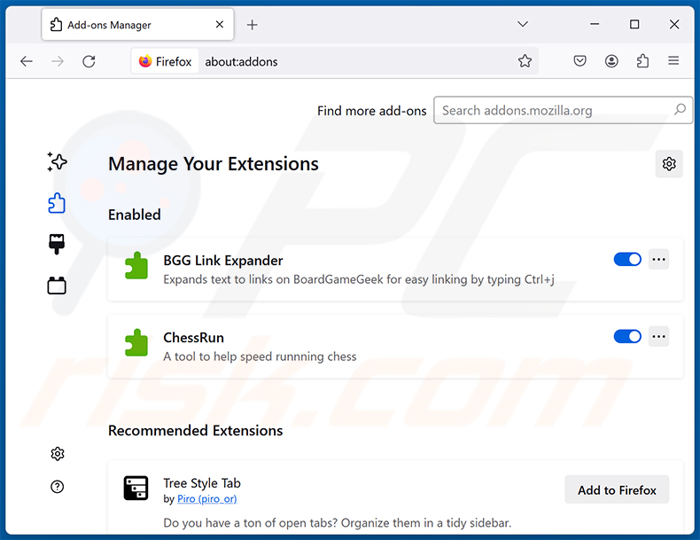 Eliminando las extensiones de Mozilla Firefox relacionadas con astridresearch.com