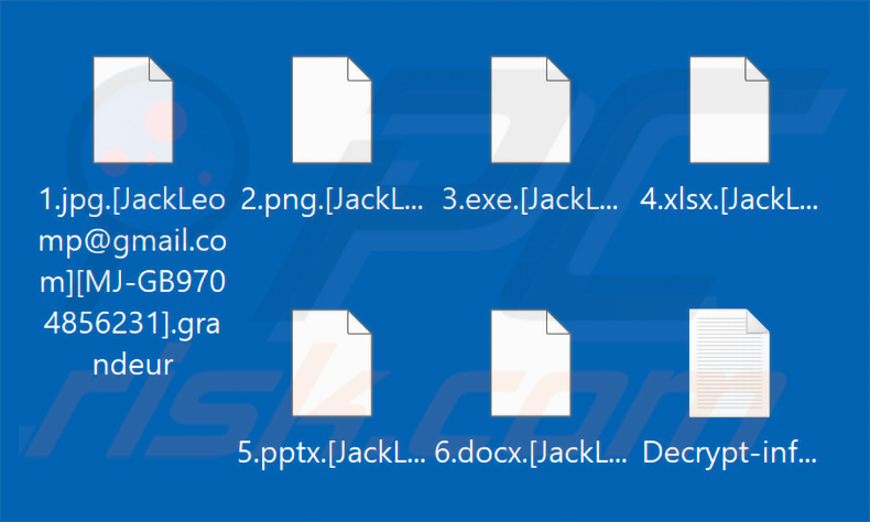 Archivos cifrados por el ransomware Grandeur (extensión .grandeur)