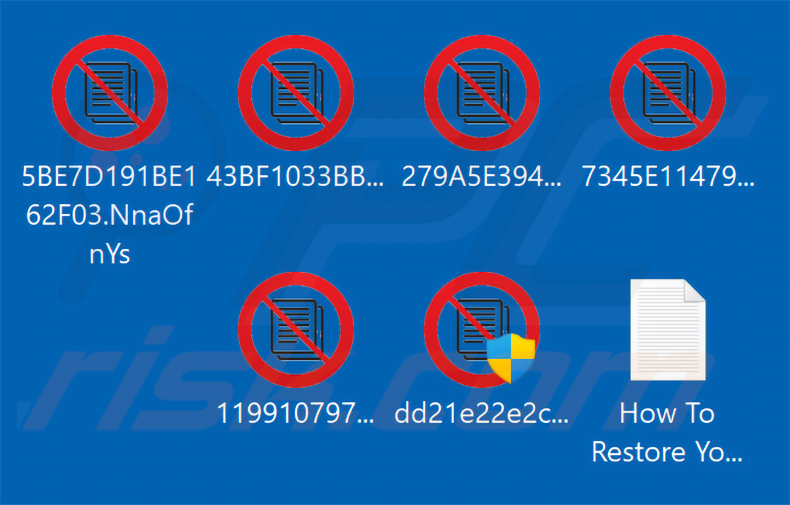 Archivos cifrados por el ransomware ZAWOOO