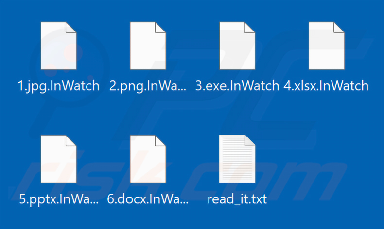 Archivos cifrados por InWatch ransomware (extensión .InWatch)