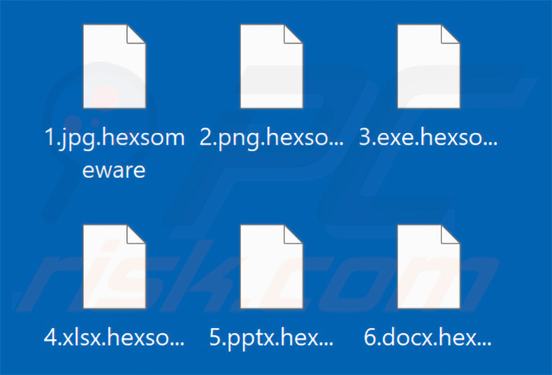 Archivos cifrados por el ransomware Hexsomeware (extensión .hexsomeware)