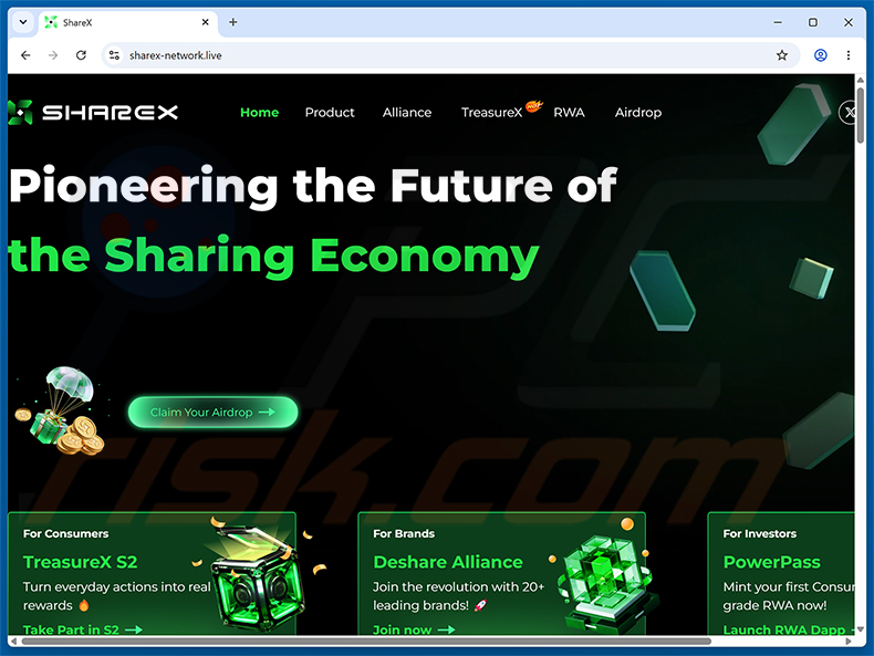 ShareX Airdrop estafa
