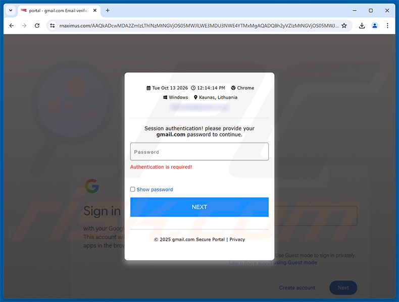 USPS POBOL Membership Suspension Notice estafa por correo electrónico, página de phishing