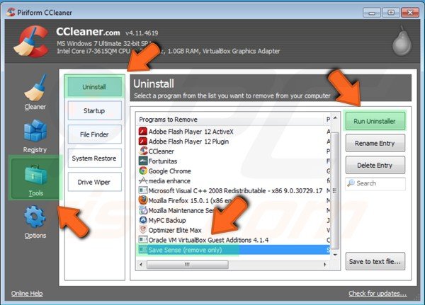 Cómo desinstalar un programa usando CCleaner