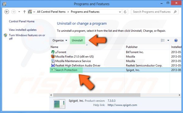 Cómo desinstalar un programa en Windows 8
